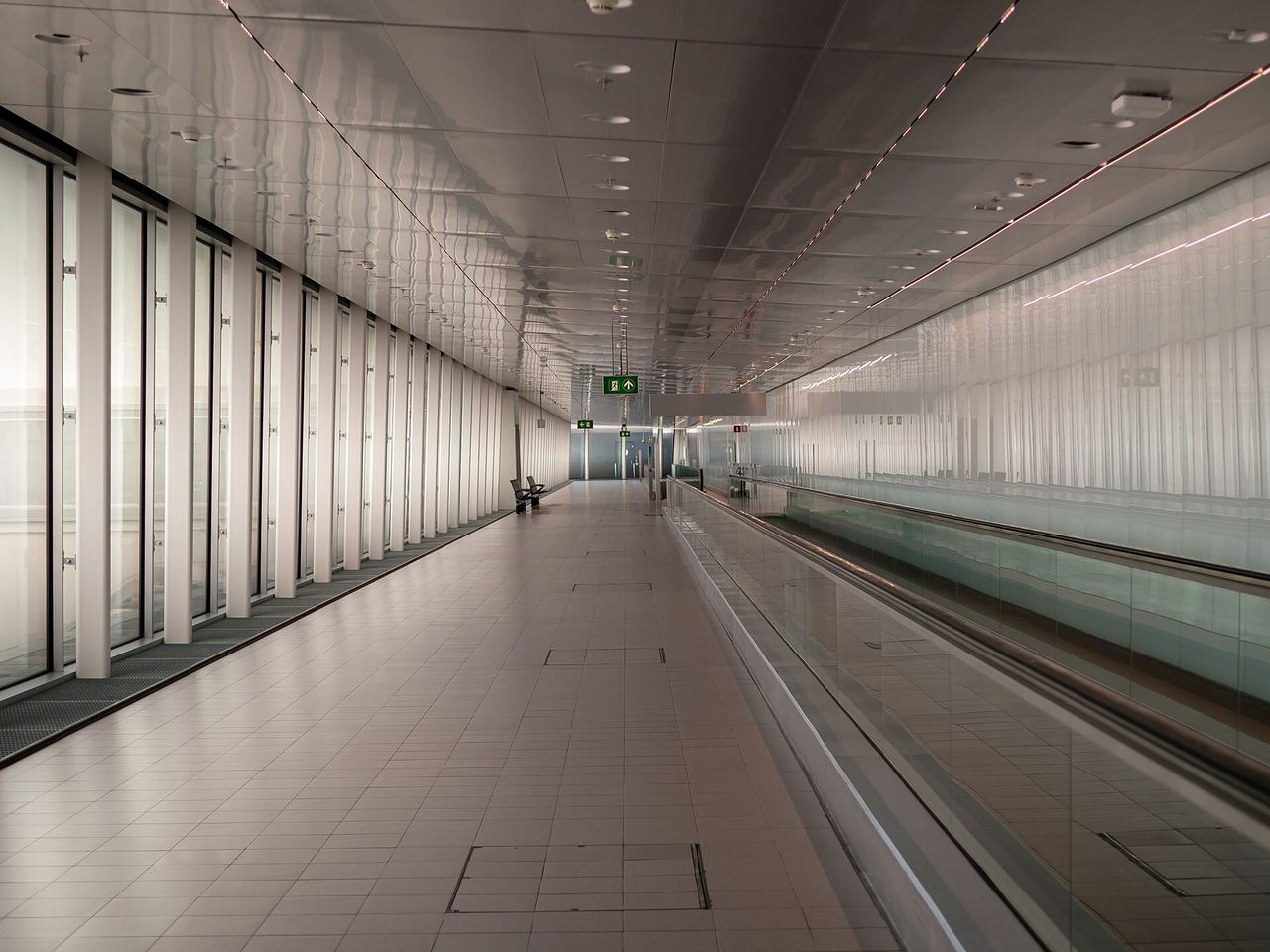 Passenger concourse inside Amsterdam Airport Schiphol
