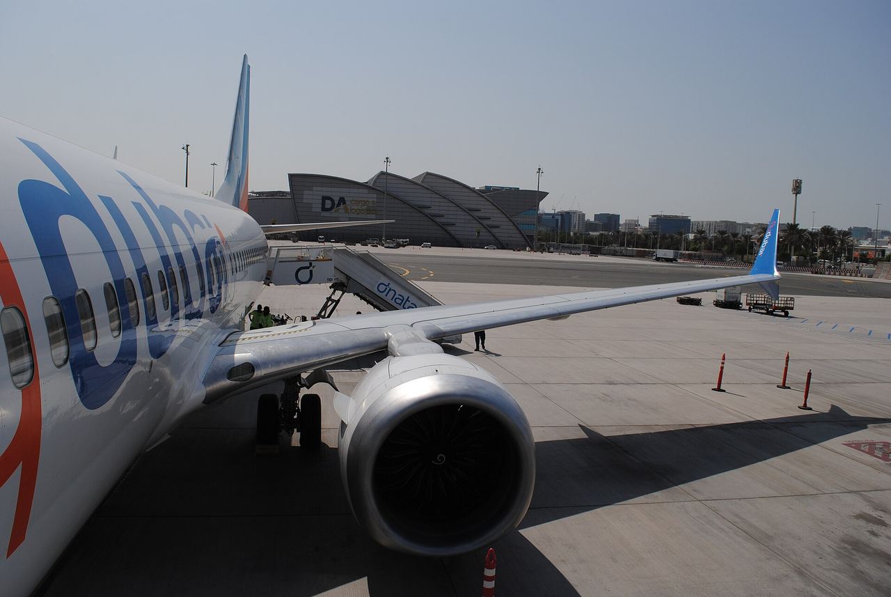 Aircraft on the apron at Dubai International Airport