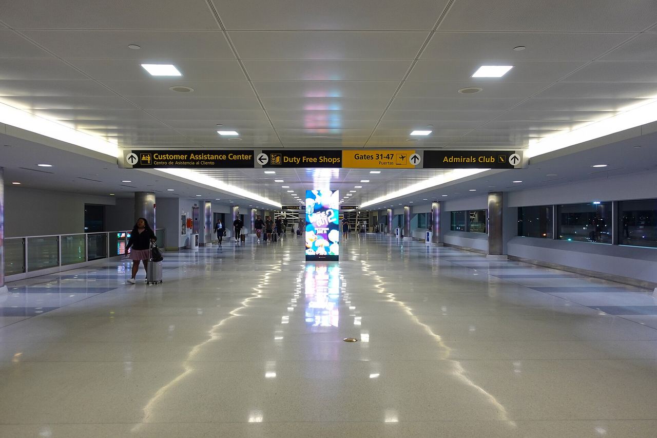 Terminal building at John F Kennedy International Airport, New York