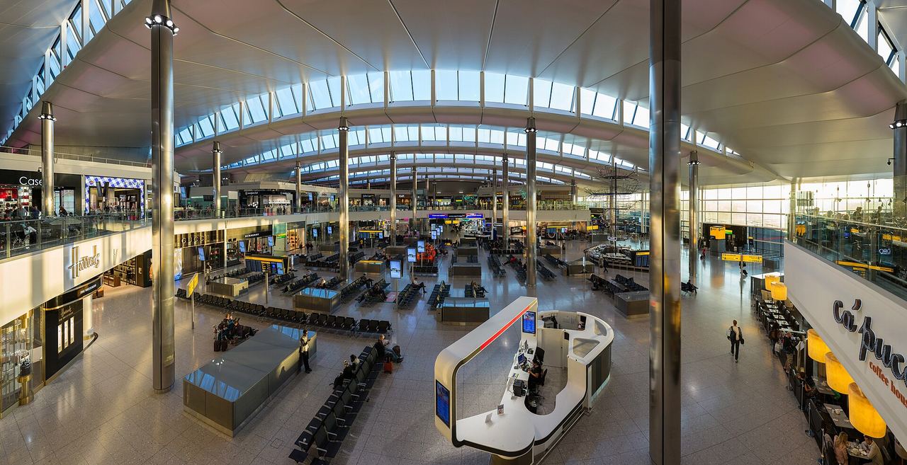 Terminal building at London Heathrow Airport